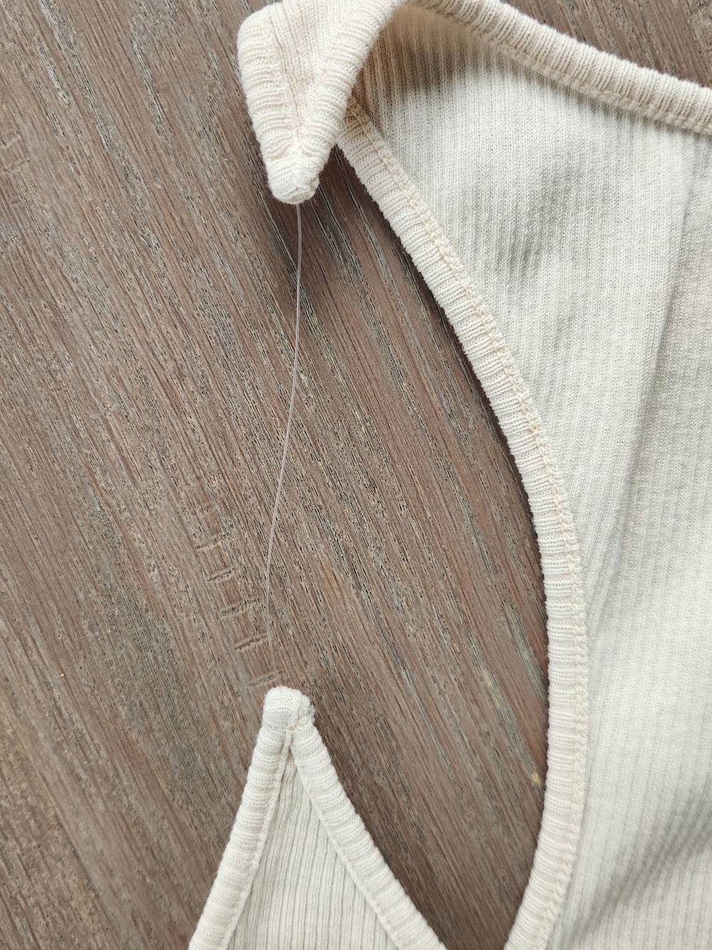 Y/Project Cream Ribbed Racerback Tank - Picture 3 of 6